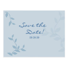 Le feuille bleu sauve la carte postale de date