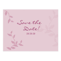 Le feuille rose sauve la carte postale de date