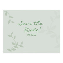 Le feuille vert sauve la carte postale de date