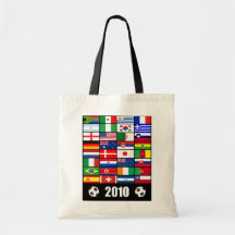 Le football de coupe du monde 2010 affiches sacs fourre-tout