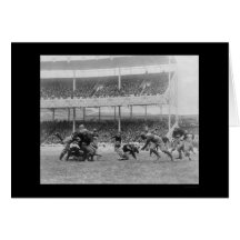 Le football de marine aux au sol de polo, NY 1916 Carte De Vœux