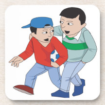 Le football de père et de fils dessous-de-verre