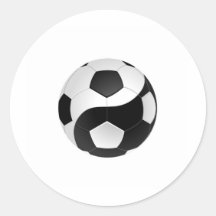 Le football de Yin Yang Adhésifs Ronds