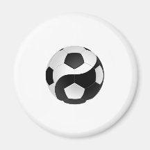 Le football de Yin Yang Magnets Pour Réfrigérateur