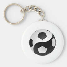 Le football de Yin Yang Porte-clefs