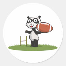 Le football d'ours panda adhésifs ronds