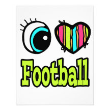 Le football lumineux d'amour du coeur I d'oeil Faire-parts