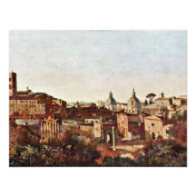 Le forum vu des jardins de Farnese par Corot J Invitation