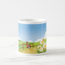 Le Fox macule la fleur heureuse de nature de ciel  Tasse