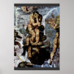 Le fresque de jour du Jugement dernier sur le mur  Posters