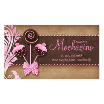 Le gâteau saute la boulangerie Brown rose vintage  cartes de visite