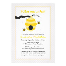 Le genre d'abeille et de ruche indiquent le baby s invitations