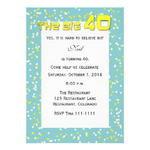 "Le GRAND 40" quarantième invitation d'anniversair