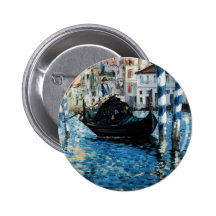 Le Grand Canal à Venise - Edouard Manet Speldbuttons