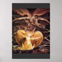Le grand dragon rouge et la femme vêtus affiche