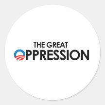 Le grand noir d'oppression adhésifs ronds