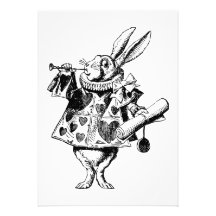 Le héraut blanc de lapin a encré le noir faire-parts