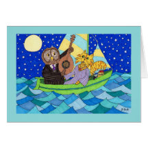 Le hibou et le minou carte