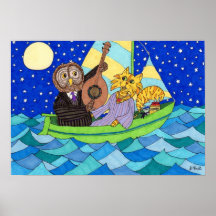 Le hibou et le minou posters