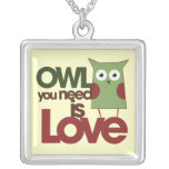 Le hibou que vous avez besoin est amour bijouterie