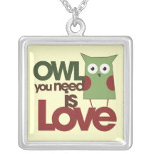 Le hibou que vous avez besoin est amour bijouterie