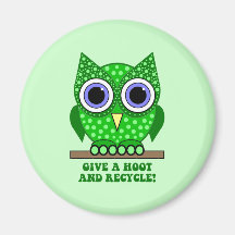 le hibou réutilisent magnets pour réfrigérateur