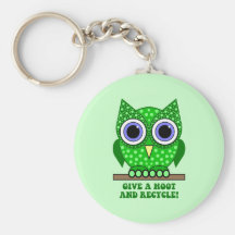 le hibou réutilisent porte-clefs
