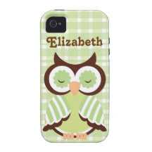 Le hibou vert a personnalisé la caisse d'Iphone 4 Étui Vibe iPhone 4