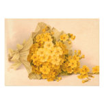 Le jaune vintage fleurit l'invitation