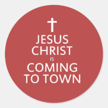 Le Jésus-Christ vient à la ville Autocollant
