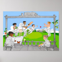 Le jeu du cricket affiches