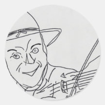 LE JOUEUR DE MUSIQUE COUNTRY.jpg Autocollants Ronds