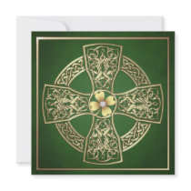 Le jour de St Patrick de croix celtique d'oxalide  Faire-parts