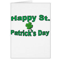 Le jour de St Patrick heureux Cartes De Vœux