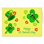 Le jour de St Patrick heureux Cartes De Vœux