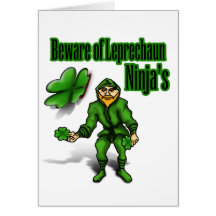 Le jour de St Patrick, ninja de lutin Carte De Vœux