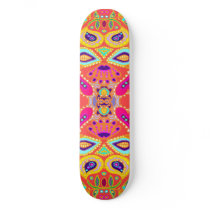 Le kaléidoscope orange génial Tiki font face au PR