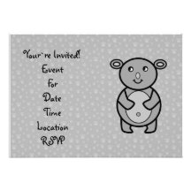 Le koala de sourire concernent le motif de patte cartons d'invitation