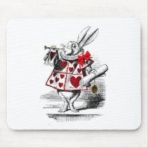 Le lapin blanc tapis de souris