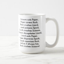 Le Lézard-Spock ordonne la tasse