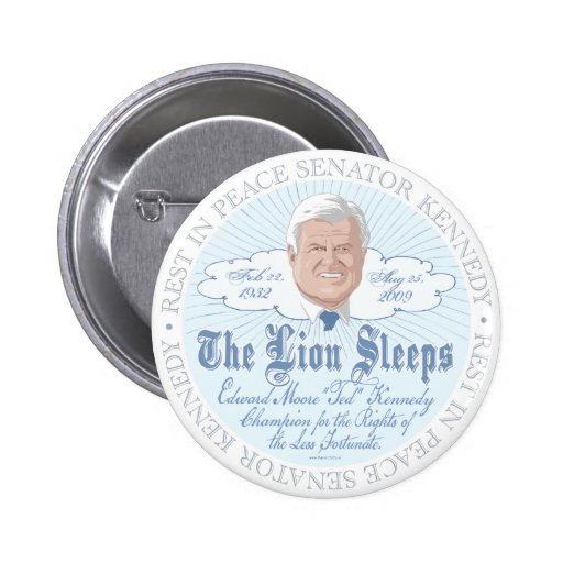 Le lion de la DÉCHIRURE Ted Kennedy de sommeils de Badge Avec Épingle