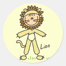 Le lion habillent le T-shirts et les cadeaux Adhésifs Ronds