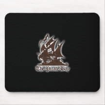 Le logo de fibre de bois de baie de pirates tapis de souris