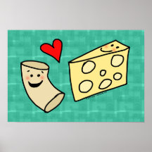 Le Mac aime le fromage, macaronis mignons drôles + Posters