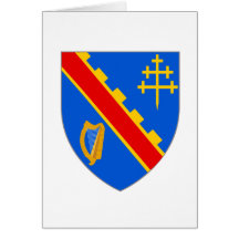 Le manteau officiel arme le symbole héraldique Irl Carte De Vœux