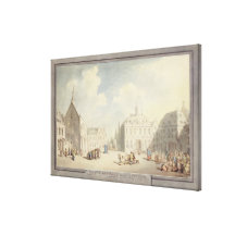Le marché chez Juliers en Westphalie, 1791 (p Toile Tendue