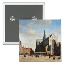 Le marché grand à Haarlem badges publicitaires