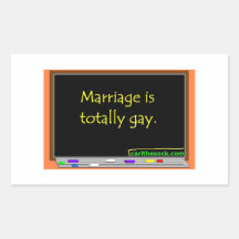 Le mariage est totalement gai stickers en rectangle