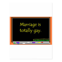 Le mariage est totalement gai carte postale