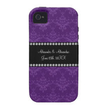 Le mariage favorise la damassé pourpre coque vibe iPhone 4